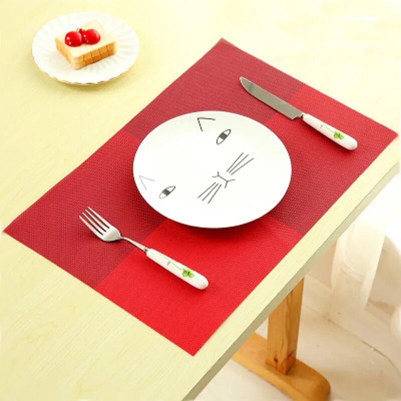 Elegant Modern PVC Placemat for Dining - Eco-Friendly, Stocked Kitchen Mat