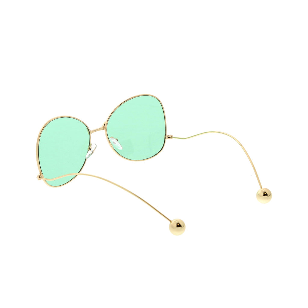 Gold & Green Women’s Retro Butterfly Sunglasses