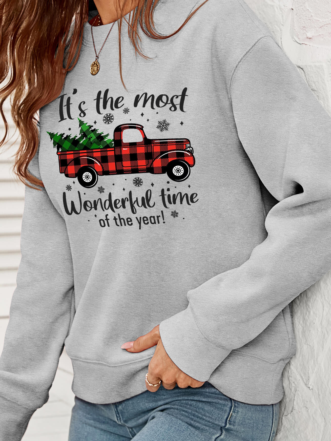 It's The Most Wonderful Time Graphic Crewneck Sweatshirt