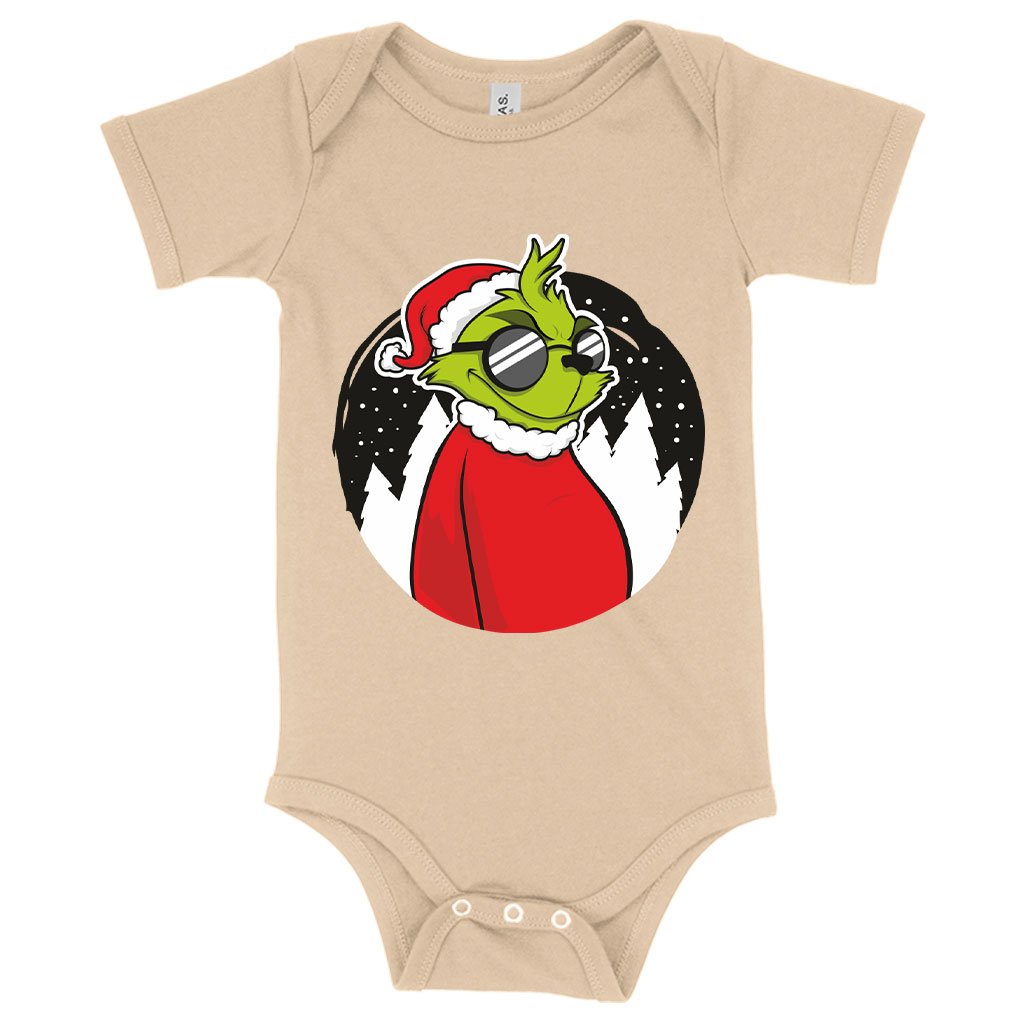 Baby Jersey Grinch Onesie - Christmas Funny Onesie