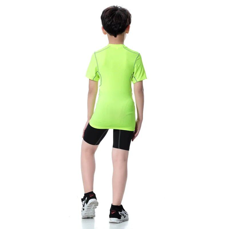 Quick-Dry Compression Sport T-Shirt for Kids - Unisex, Breathable, & Customizable