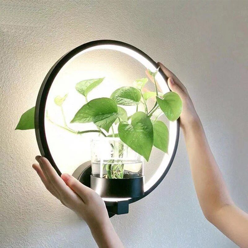 Minimalist Nordic LED Plant Wall Lamp