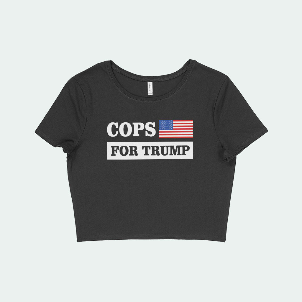 Women's Cropped Cops for Trump T-Shirt - Trump Gear