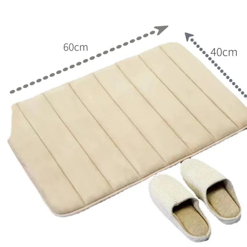 Ultra-Soft Memory Foam Bath Mat: Non-Slip, Super Absorbent Bathroom Rug