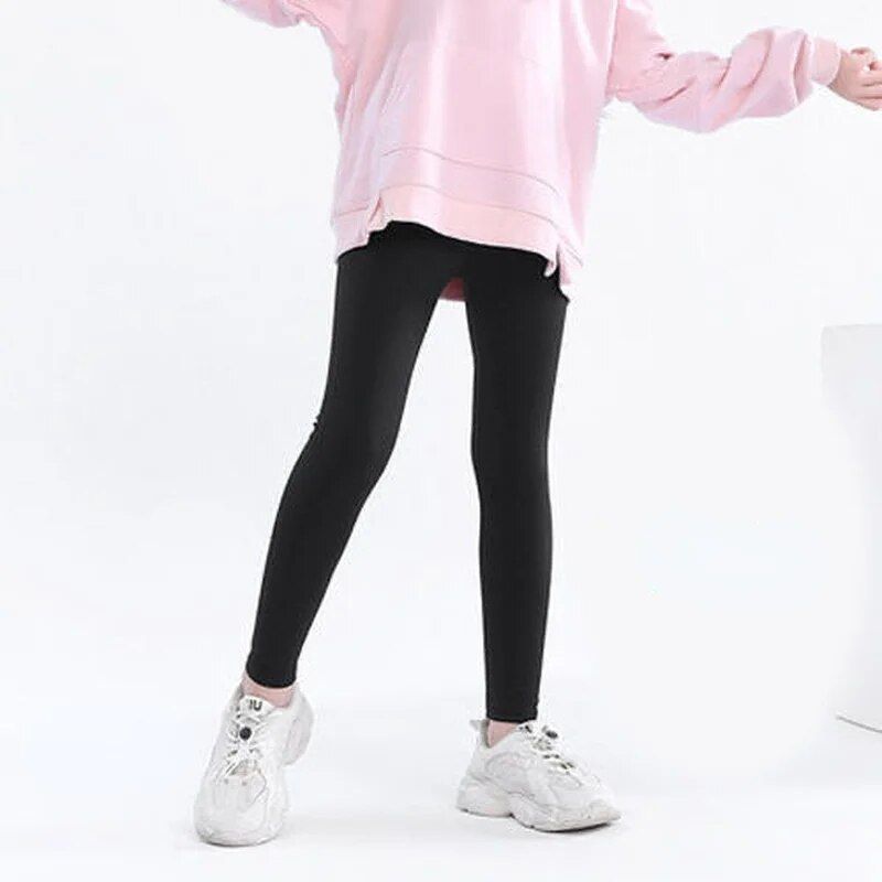 Girls' Comfort-Fit Leggings - Casual & Stylish Ankle-Length Tights for Kids