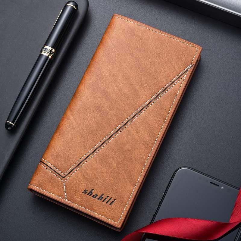 2023 Elegant Long Zipper Men's Wallet with Multi-Functional Compartments