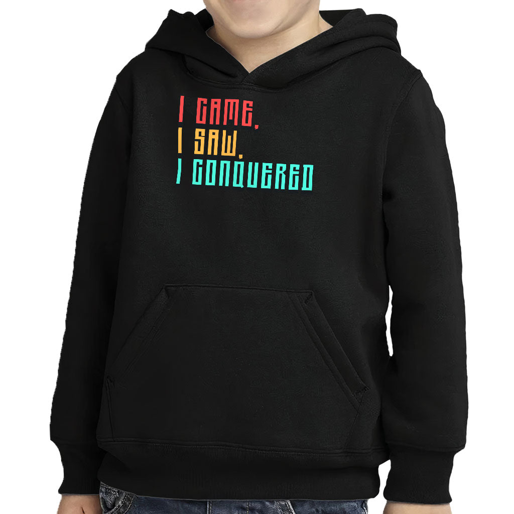 I Came I Saw I Conquered Toddler Pullover Hoodie - Cool Sponge Fleece Hoodie - Best Selling Hoodie for Kids