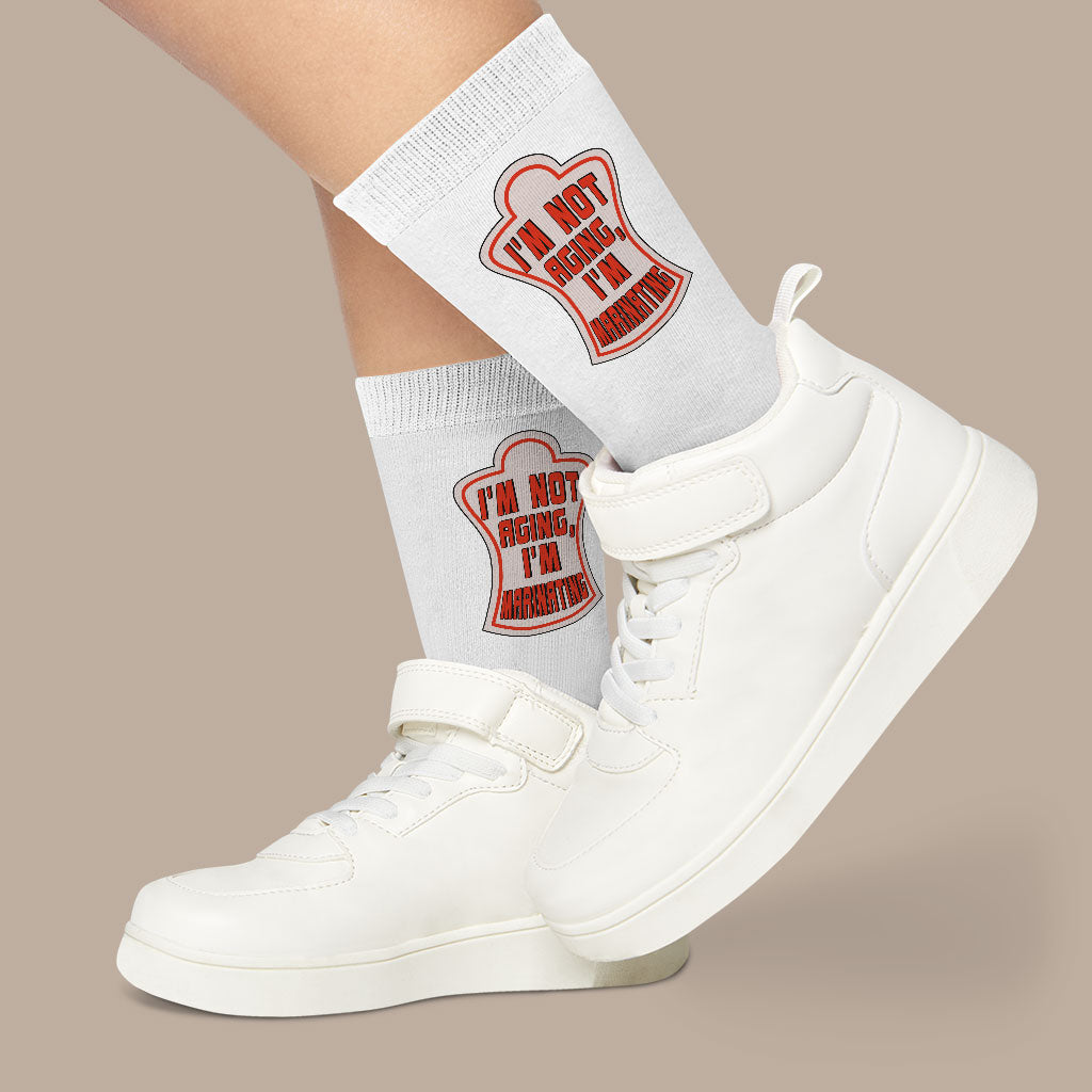 Funny Print Socks - Best Design Novelty Socks - Cool Crew Socks