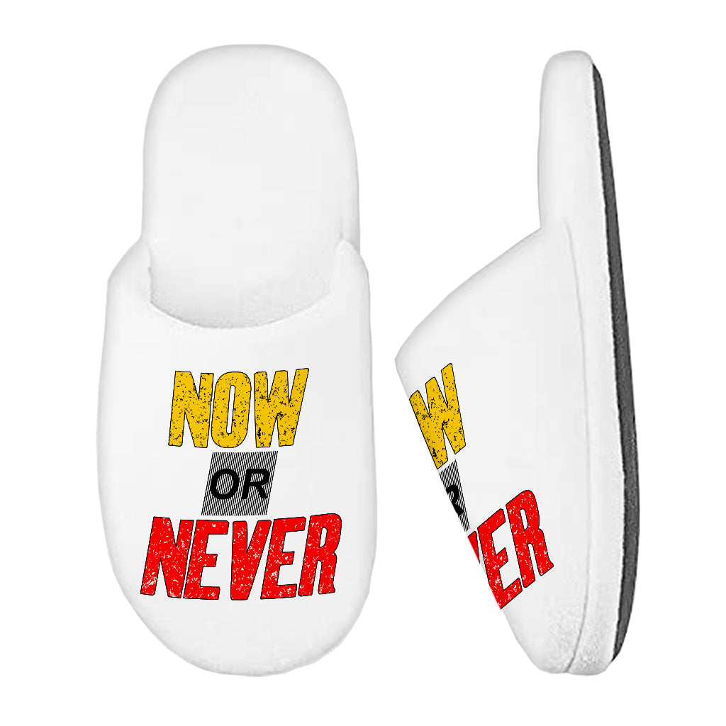 Now Or Never Memory Foam Slippers - Cool Slippers - Trendy Slippers