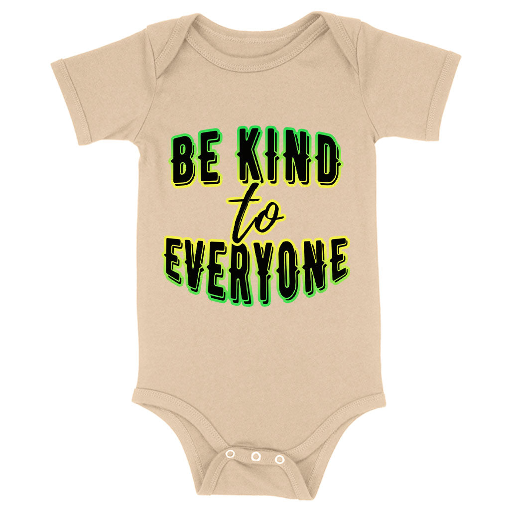 Be Kind to Everyone Baby Jersey Onesie - Positive Baby Bodysuit - Graphic Baby One-Piece