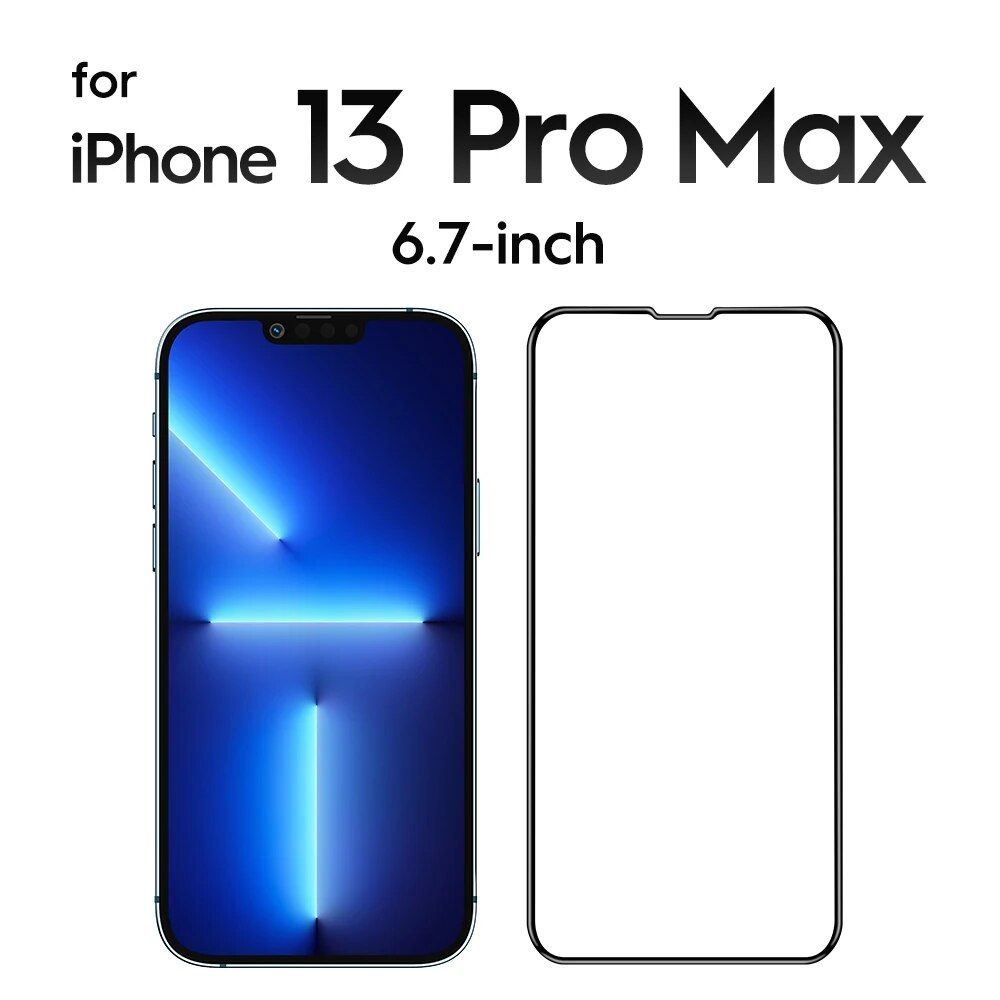 Ultra HD Tempered Glass Screen Protector for iPhone 15 Pro Max 14 Pro 13 12 Mini 11 XR - Full Coverage, Anti-Blue Light