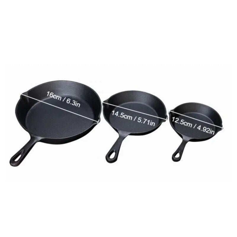 Compact and Durable Cast Iron Frying Pan