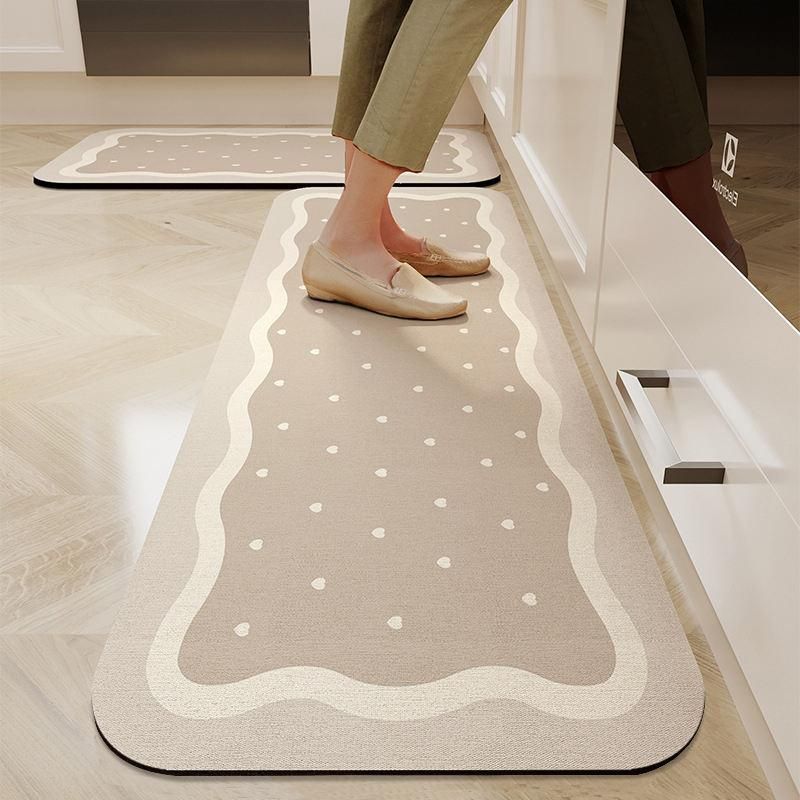 Versatile Non-Slip Crystal Velvet Kitchen and Home Mat