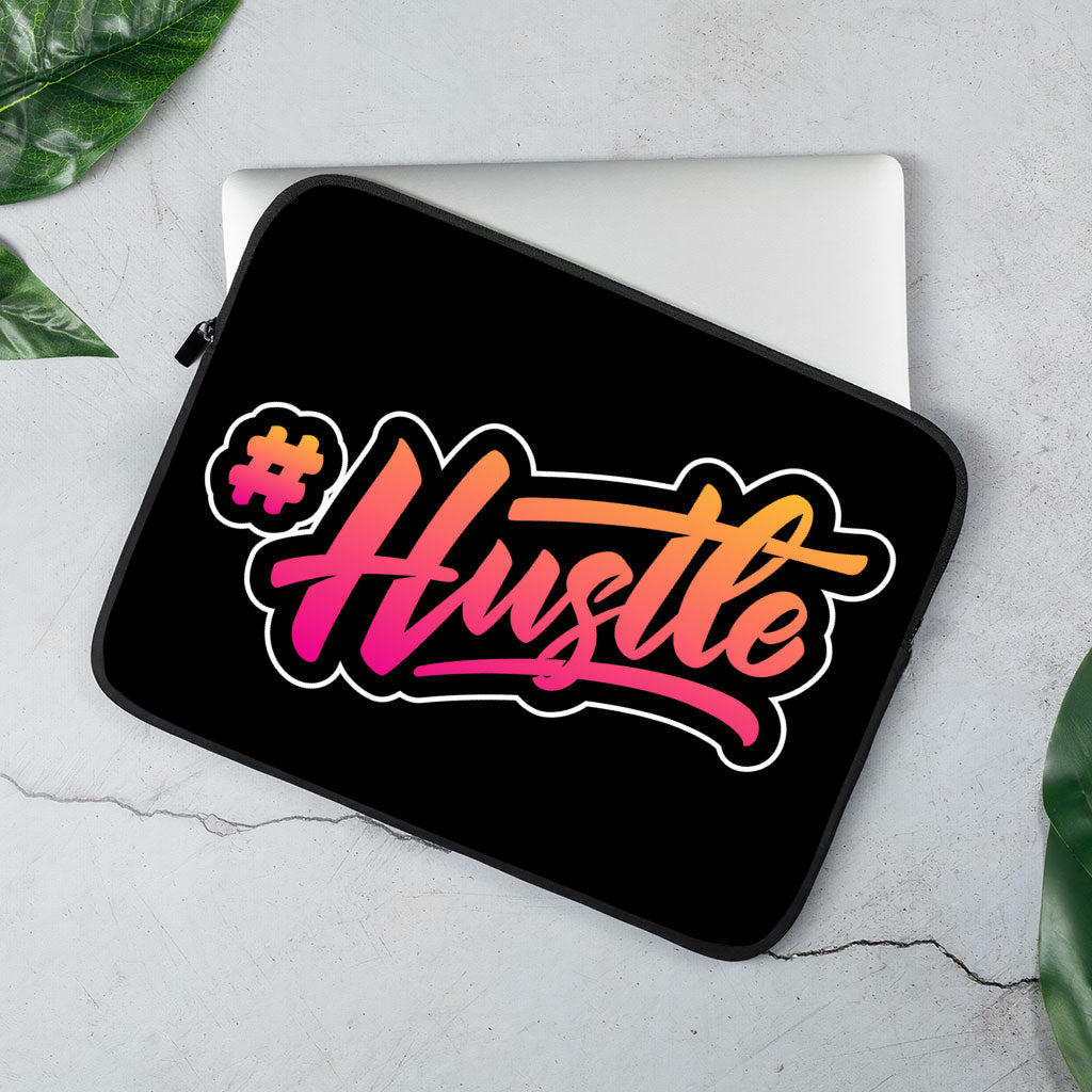 Hustle MacBook Pro 14" Two-Sided Sleeve - Hashtag Laptop Sleeve - Cool Printed MacBook Sleeve