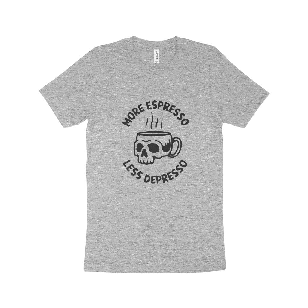 More Espresso Less Depresso Unisex Jersey T-Shirt Made in USA