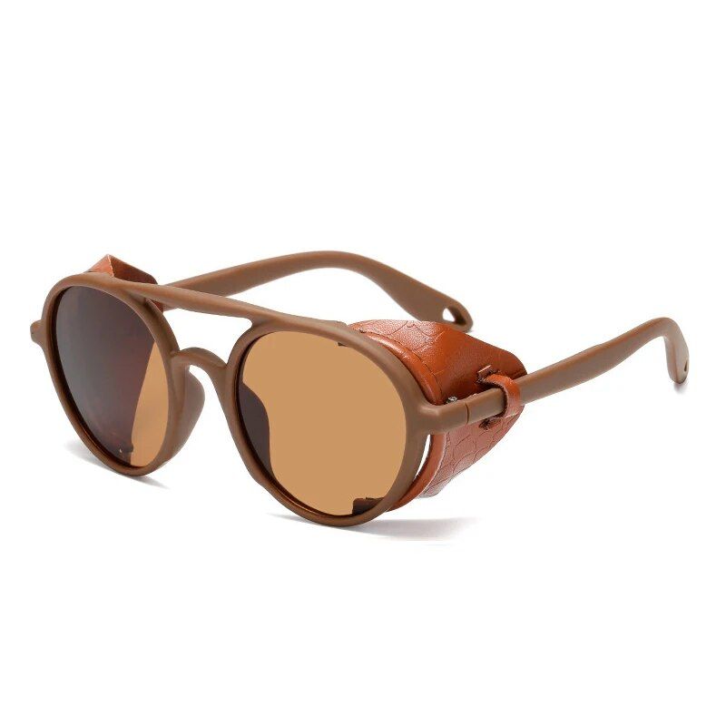 High-Quality Steampunk Round Sunglasses - UV400 Vintage Shades for Men and Women