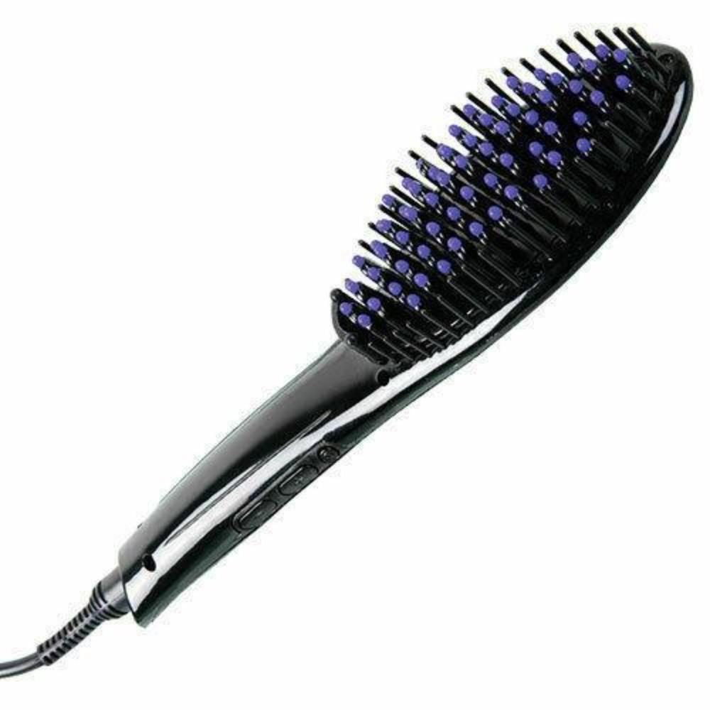 Electronic Hair Straightening Brush | Yellow Pandora