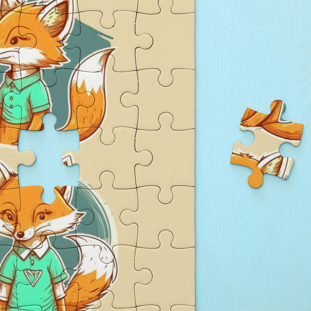 Kawaii Fox Puzzles - Cartoon Design Jigsaw Puzzle - Animal Puzzles