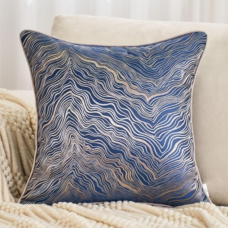 Luxury Wave Striped Cushion Cover