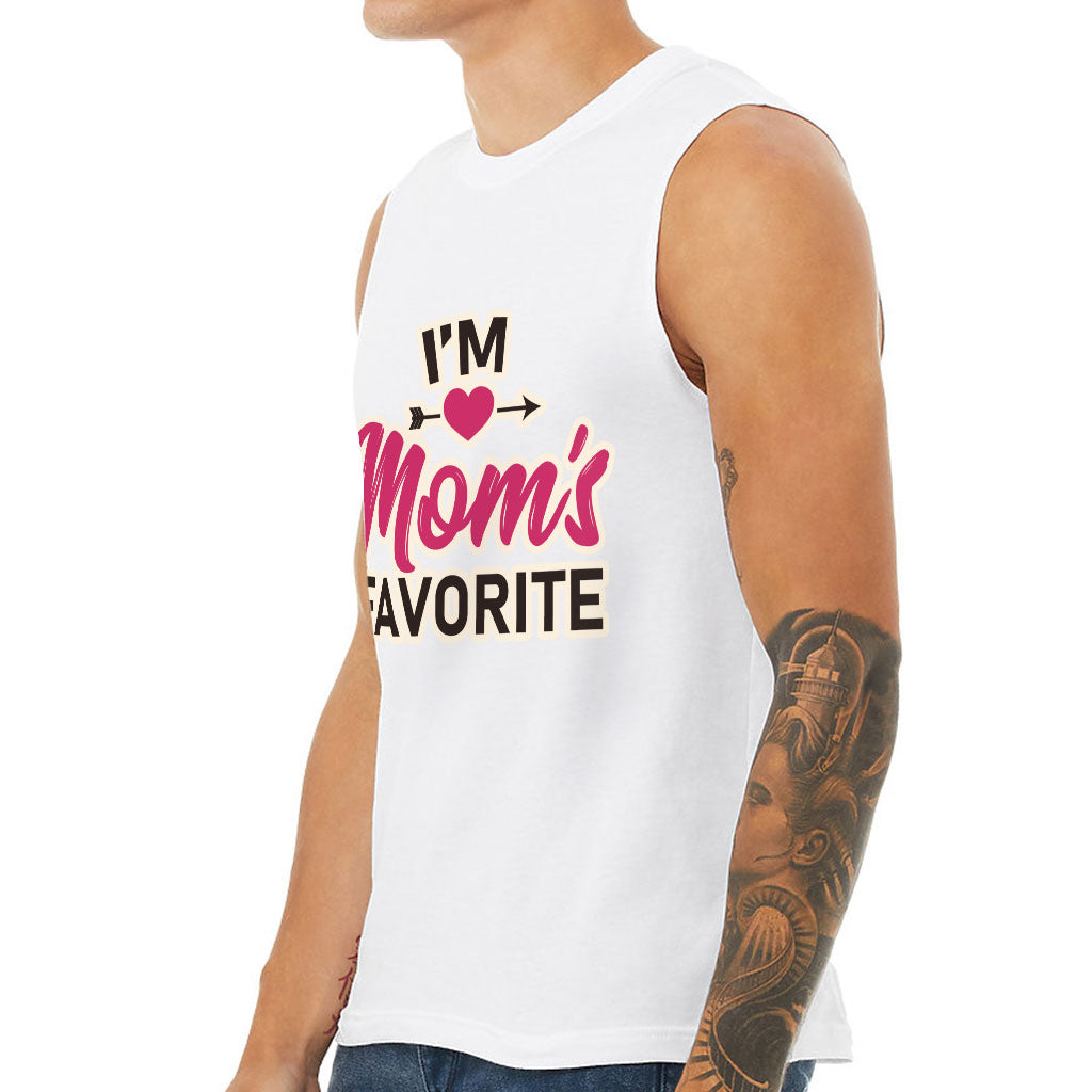 I'm Mom's Favorite Men's Muscle Tank - Cute Men's Sleeveless T-Shirt - Graphic Tank