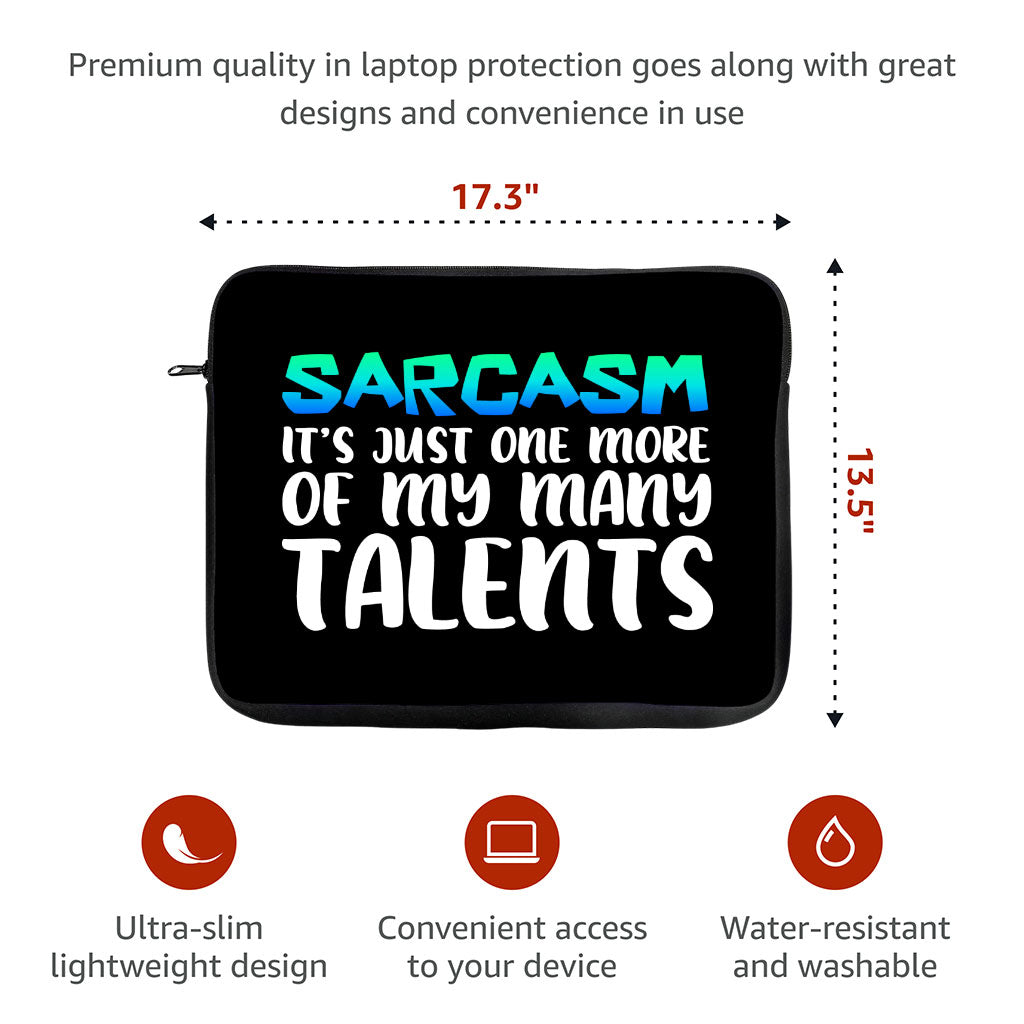 Sarcasm MacBook Pro 16" Two-Sided Sleeve - Funny Laptop Sleeve - Printed MacBook Sleeve