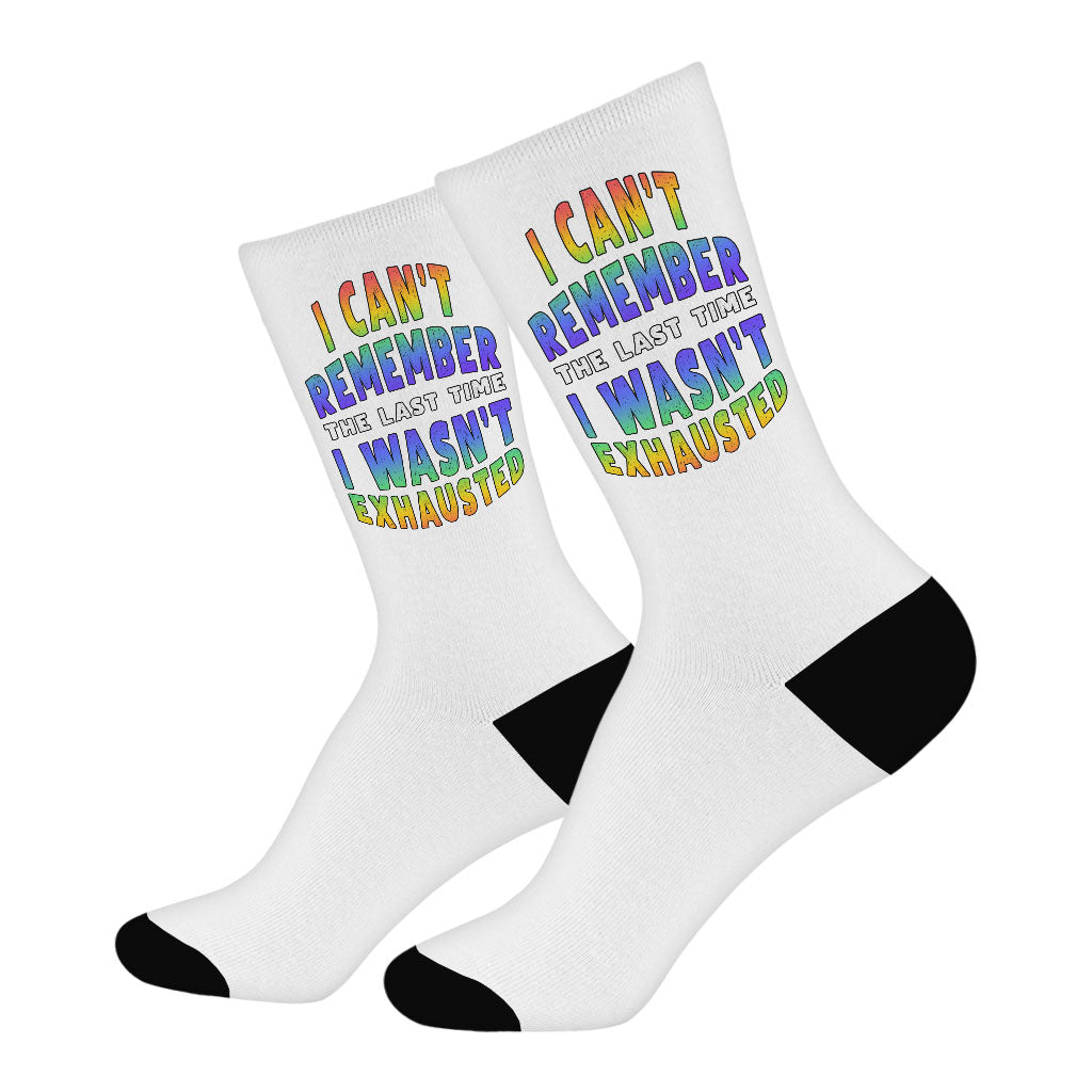 Funny Design Socks - Cool Saying Novelty Socks - Quotes Crew Socks