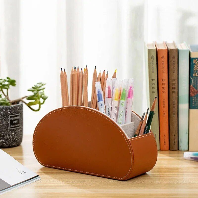 Elegant 5-Grid PU Leather Organizer