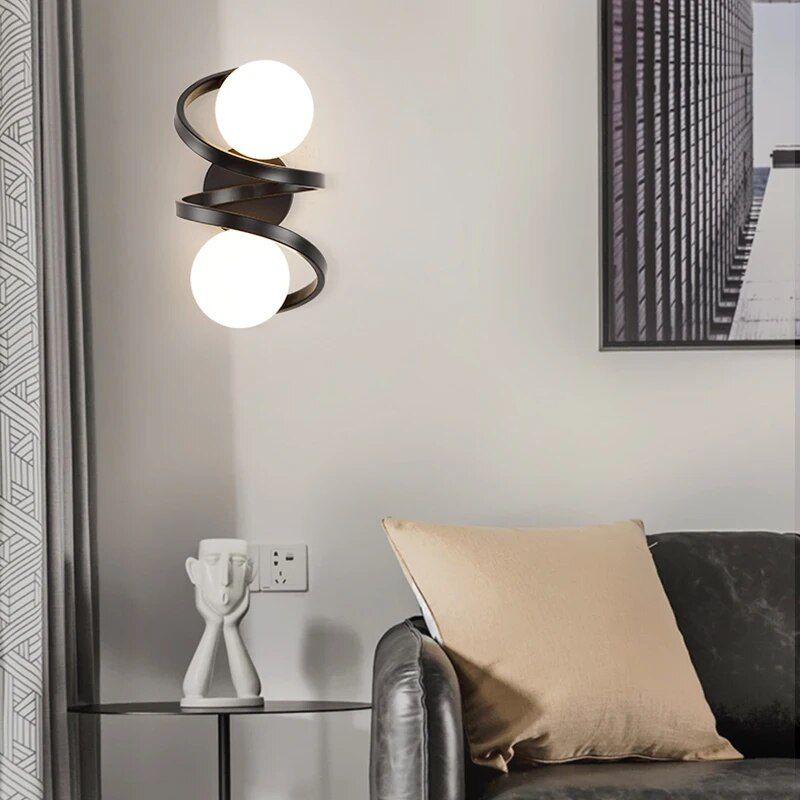 Modern Black Copper LED Wall Sconce