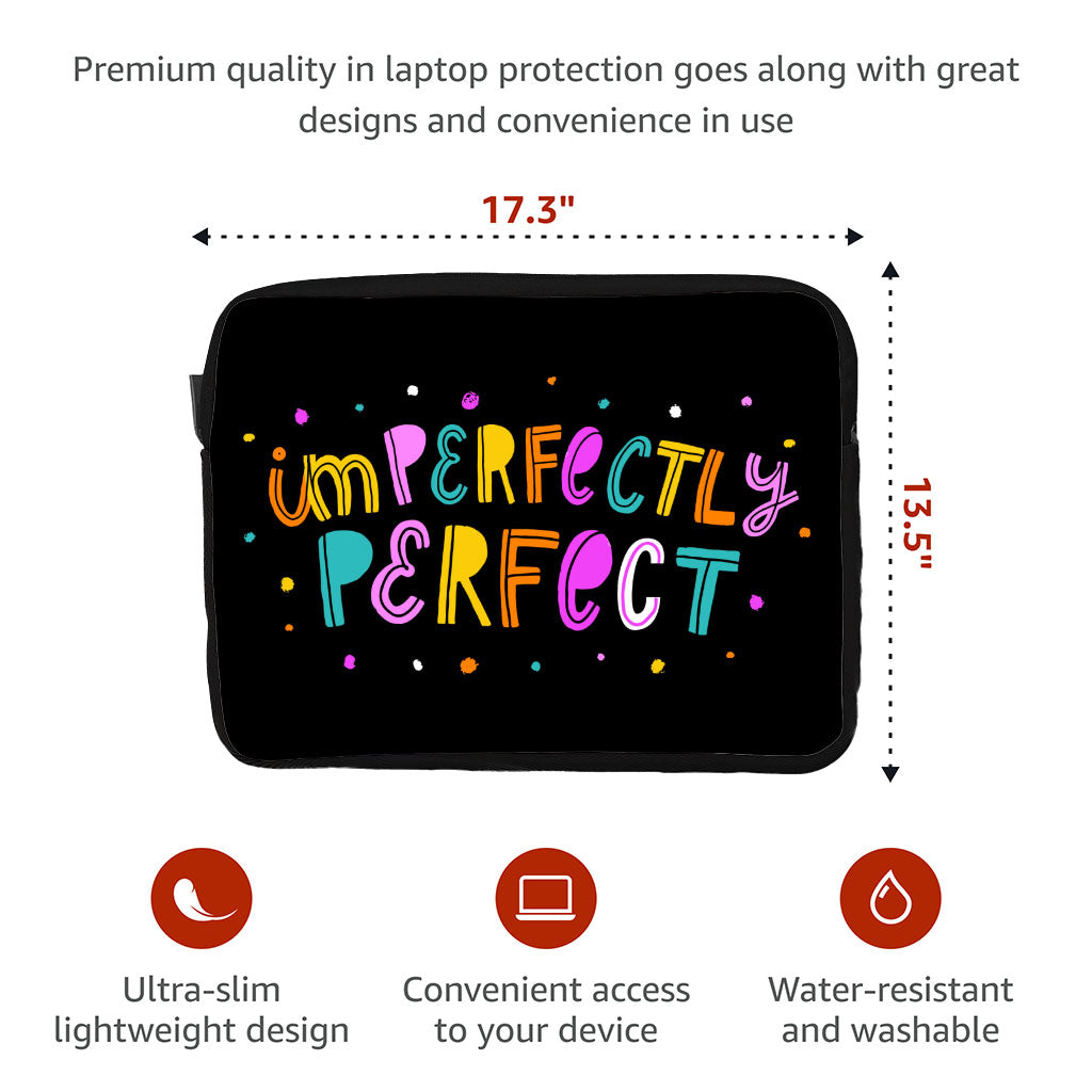 Imperfectly Perfect Dell 16" Two-Sided Sleeve - Funny Laptop Sleeve - Best Laptop Sleeve with Zipper