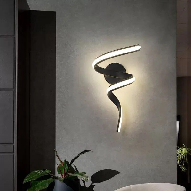 Minimalist Spiral LED Wall Sconce