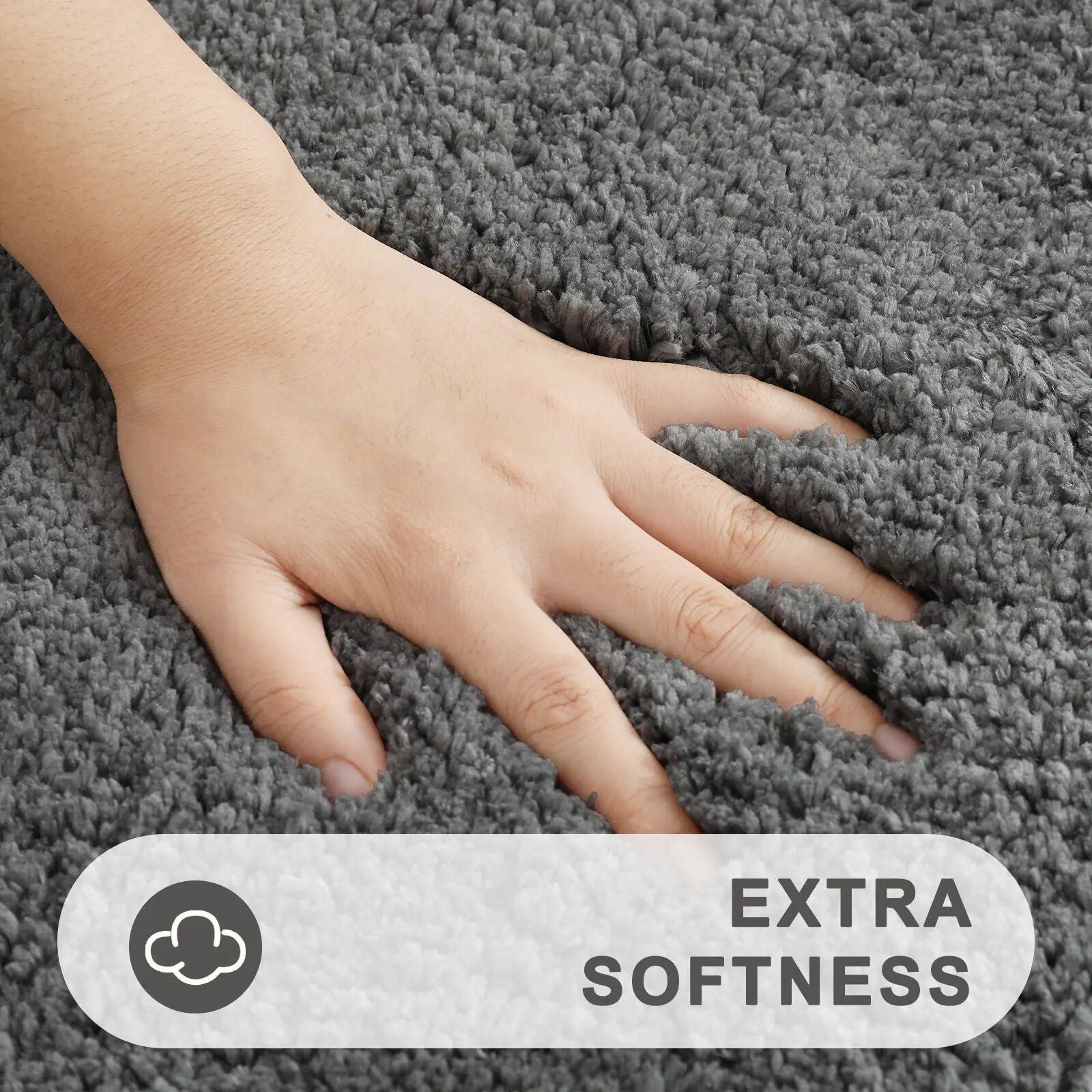 Luxurious Quick-Dry Absorbent Plush Bath Rug - Anti-Slip, Soft, and Durable for Home Decor