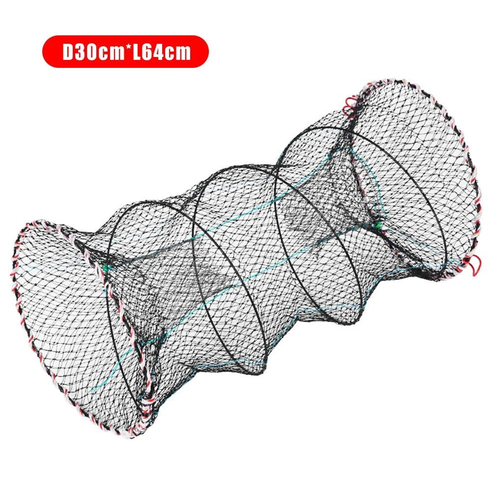 Compact & Versatile Folding Fishing Net - Portable 40x88cm Crab and Crayfish Trap