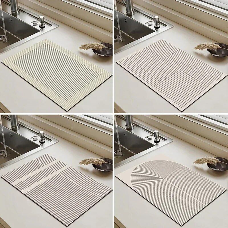 Versatile Absorbent Diatomite Kitchen Mat