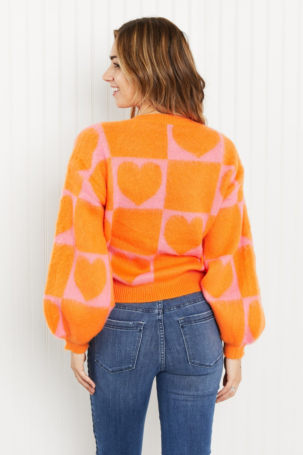 Change of Heart Heart Print Sweater