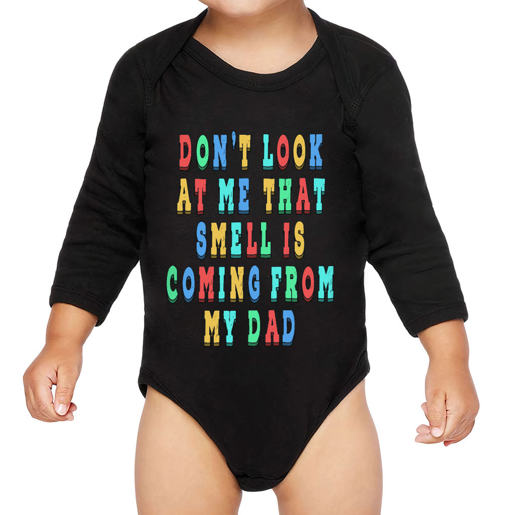 Funny Quote Baby Long Sleeve Onesie - Cool Baby Long Sleeve Bodysuit - Colorful Baby One-Piece