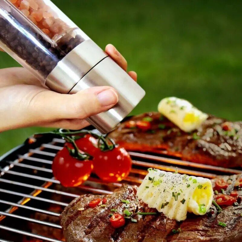 Stainless Steel 2-in-1 Salt and Pepper Grinder