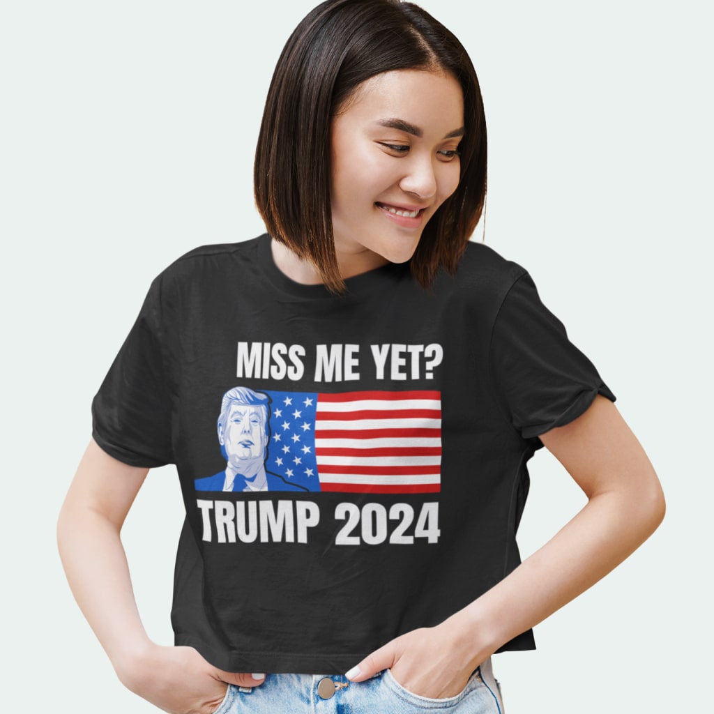 Women's Cropped Donald J Trump T-Shirt - Tee Shirt Trump