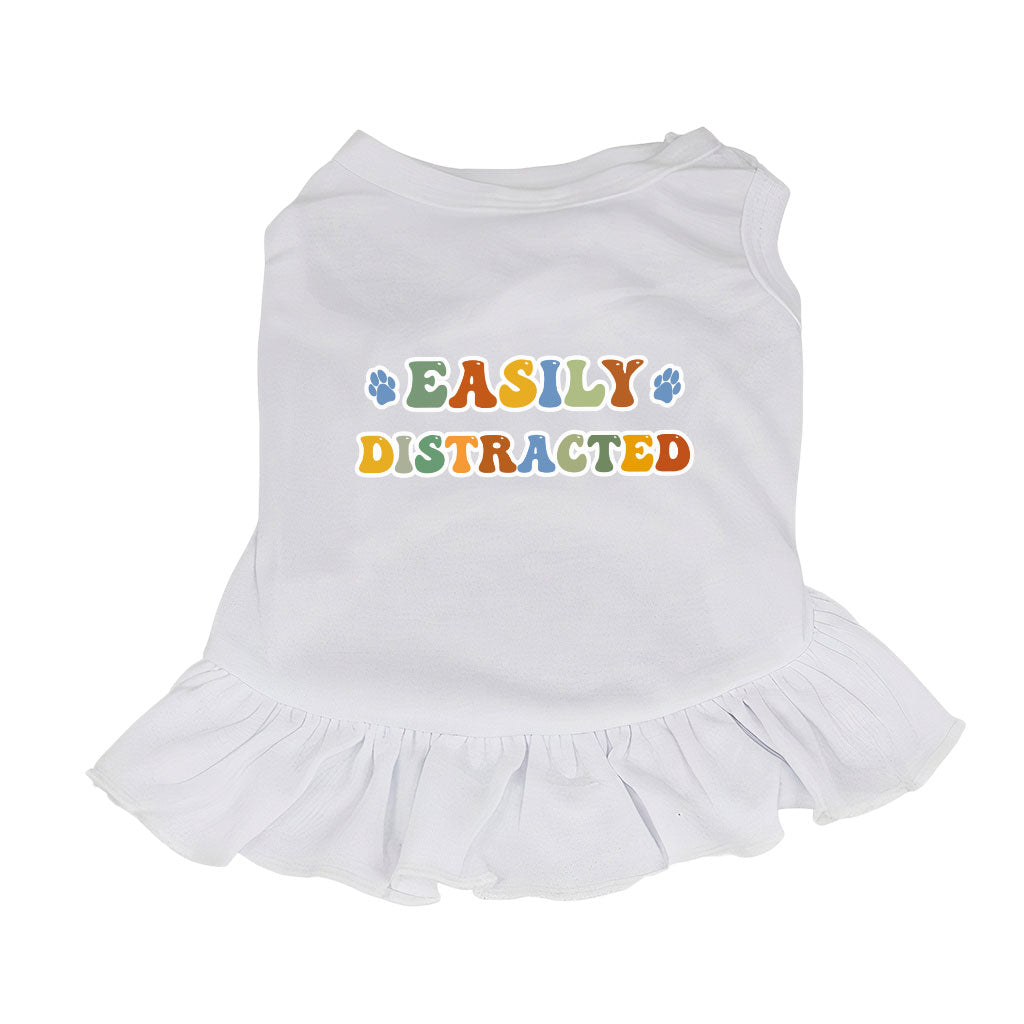 Easily Distracted Dog Sundress - Themed Dog Dress Shirt - Colorful Dog Clothing