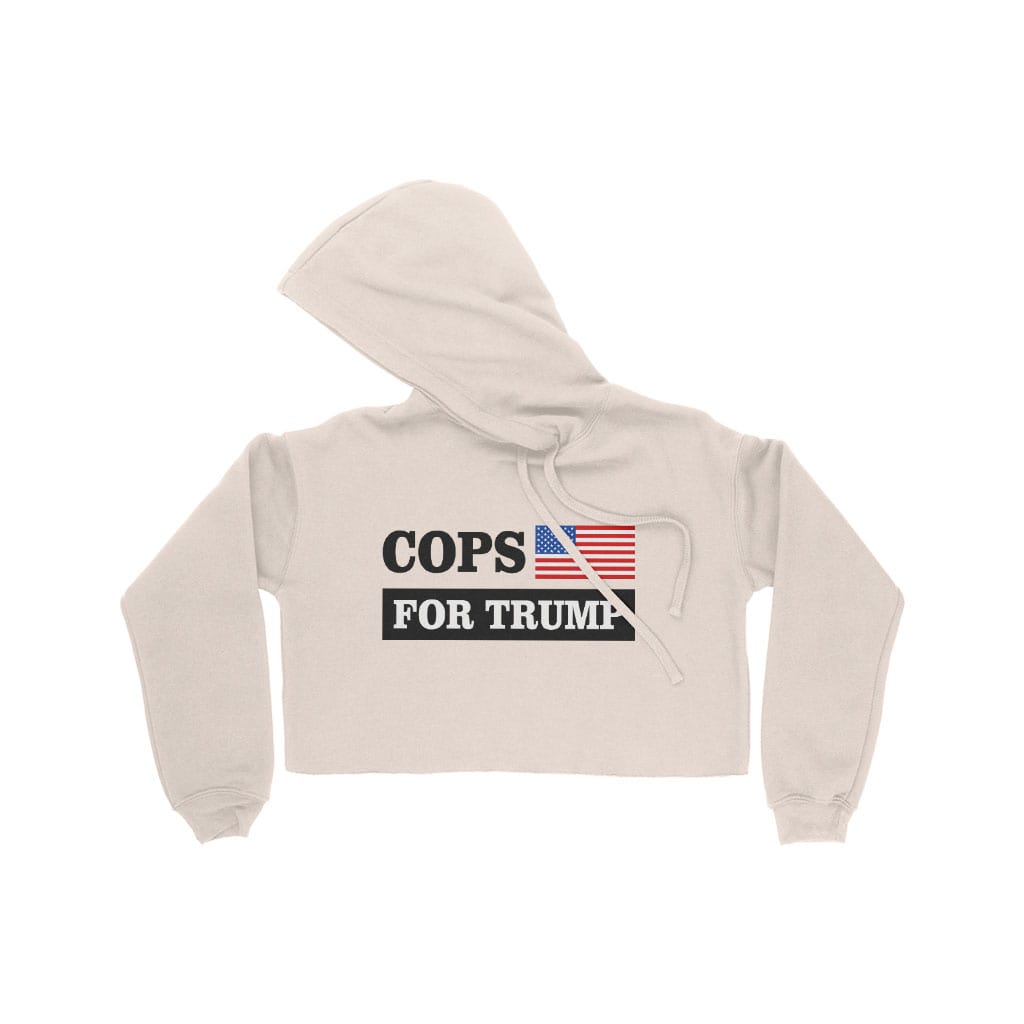 Women's Cropped Cops for Trump Hoodie - Trump Graphic Hoodie