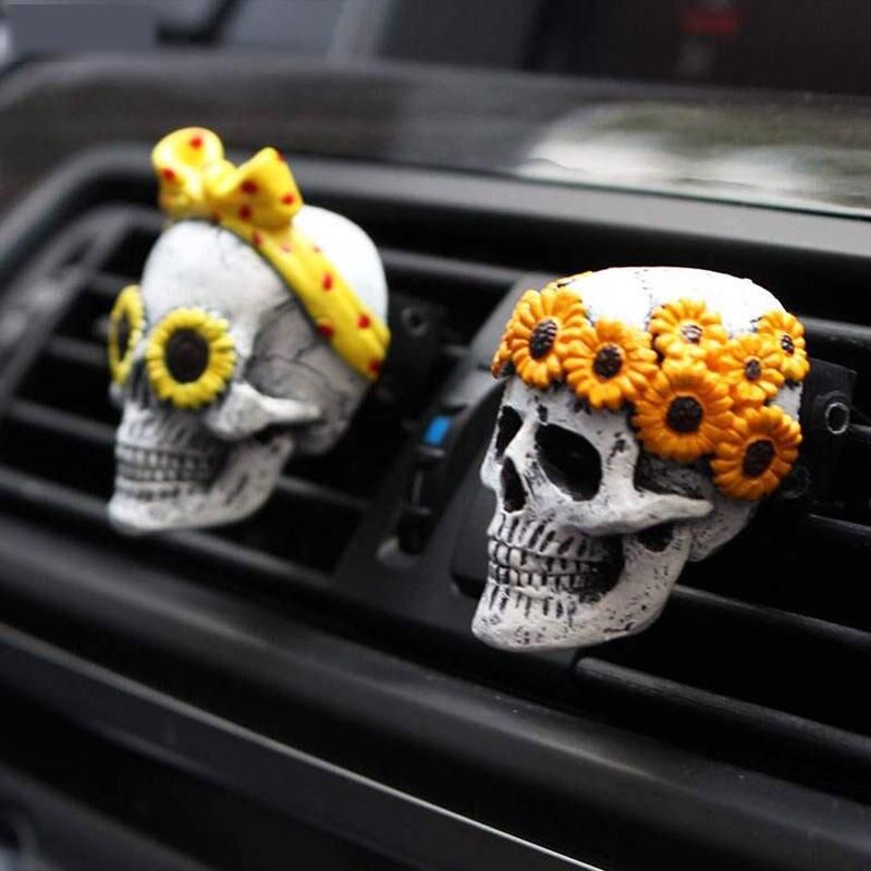 Creative Car Air Freshener Resin Skull For Auto Air Conditioning