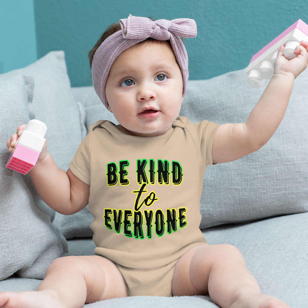 Be Kind to Everyone Baby Jersey Onesie - Positive Baby Bodysuit - Graphic Baby One-Piece