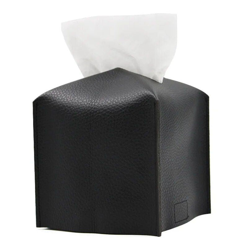 Modern PU Leather Square Tissue Box Cover Holder