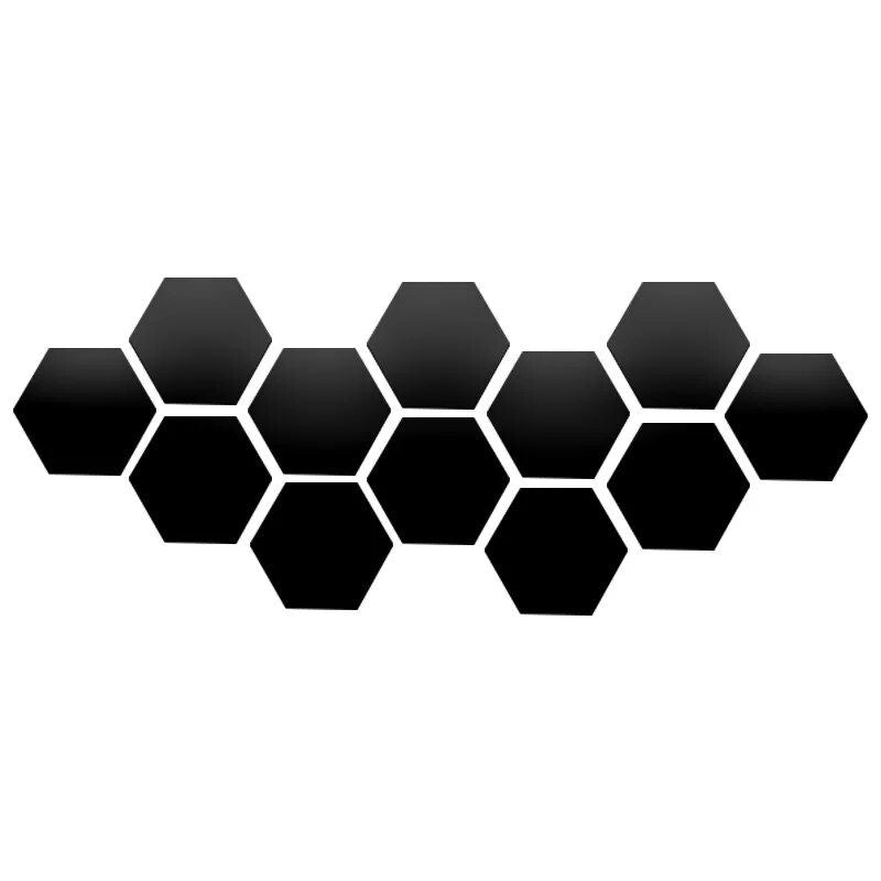 Hexagon 3D Mirror Wall Stickers