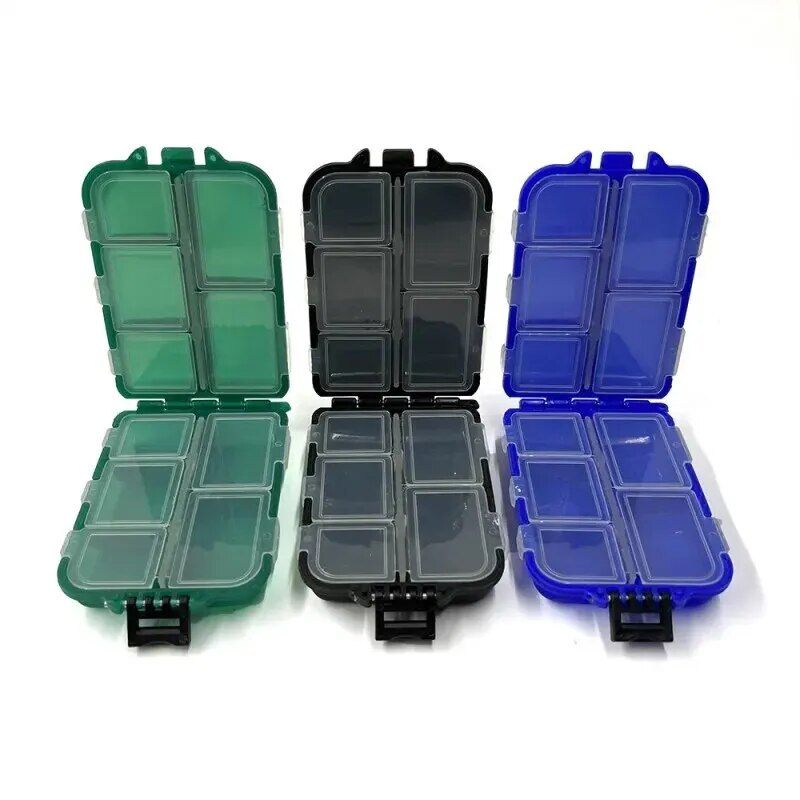 Double-Sided 10-Compartment Fishing Tackle Box