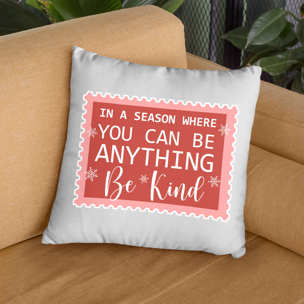 Be Kind Square Pillow Cases - Christmas Quotes Pillow Covers - X-mas Pillowcases