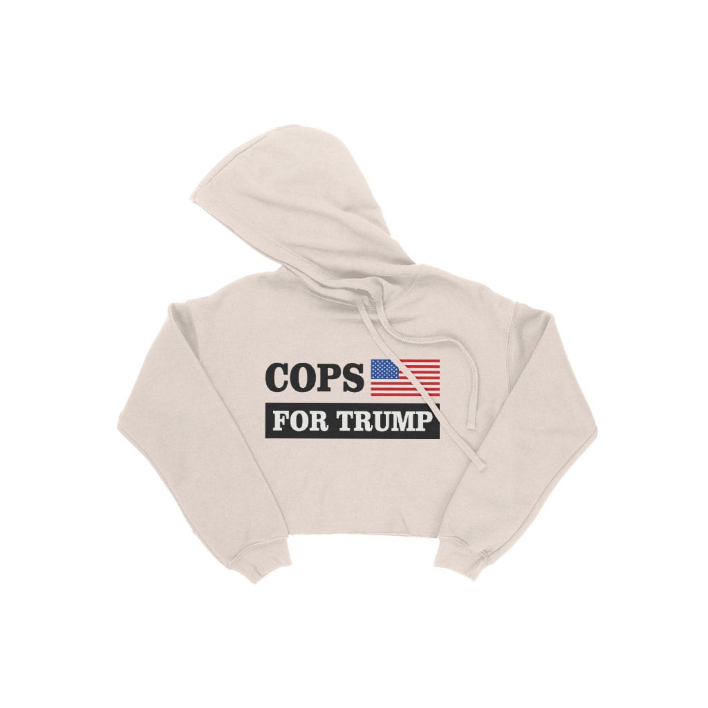 Women's Cropped Cops for Trump Hoodie - Trump Graphic Hoodie