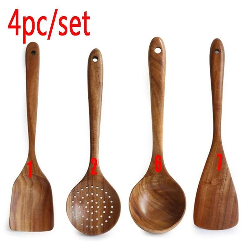 Eco-Friendly Acacia Wood Kitchen Utensils Set