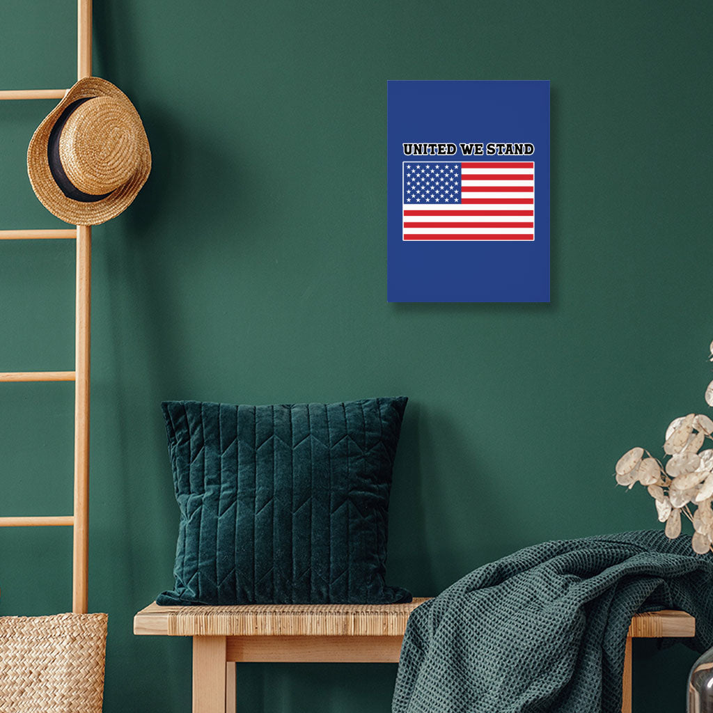 USA Flag Wall Picture - Patriotic Stretched Canvas - Trendy Wall Art