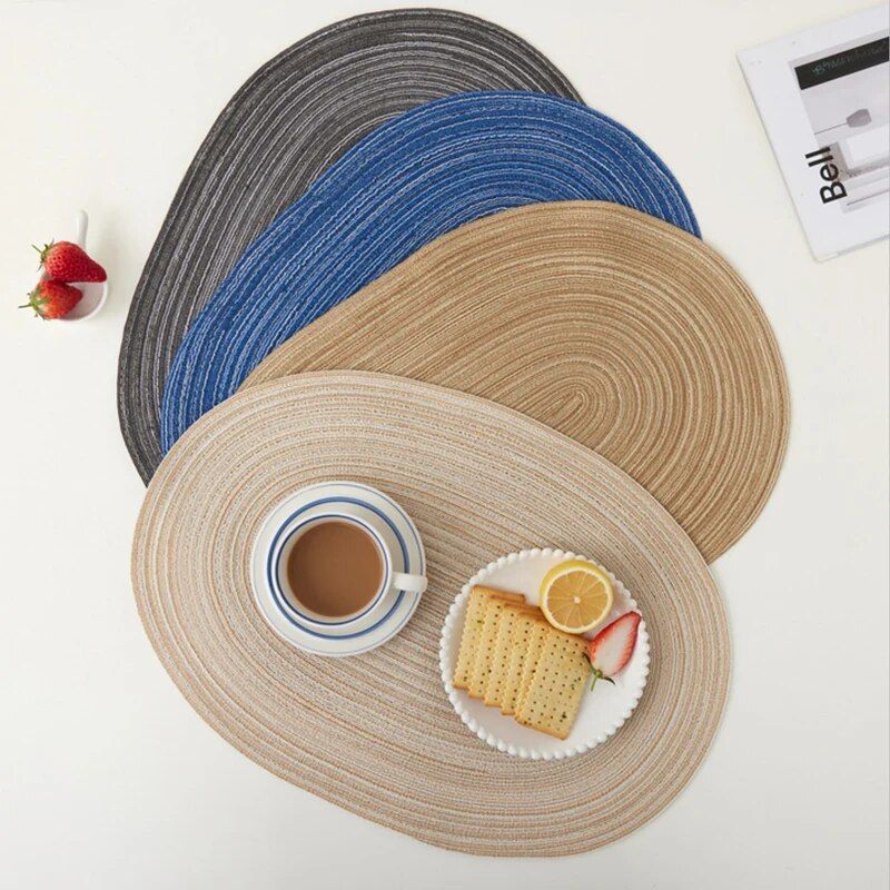 Modern Mixed Color Heat-Resistant Table Placemats - Set of 4, Washable and Non-Slip