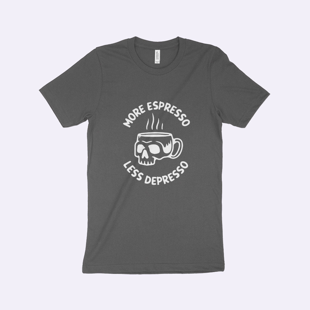 More Espresso Less Depresso Unisex Jersey T-Shirt Made in USA